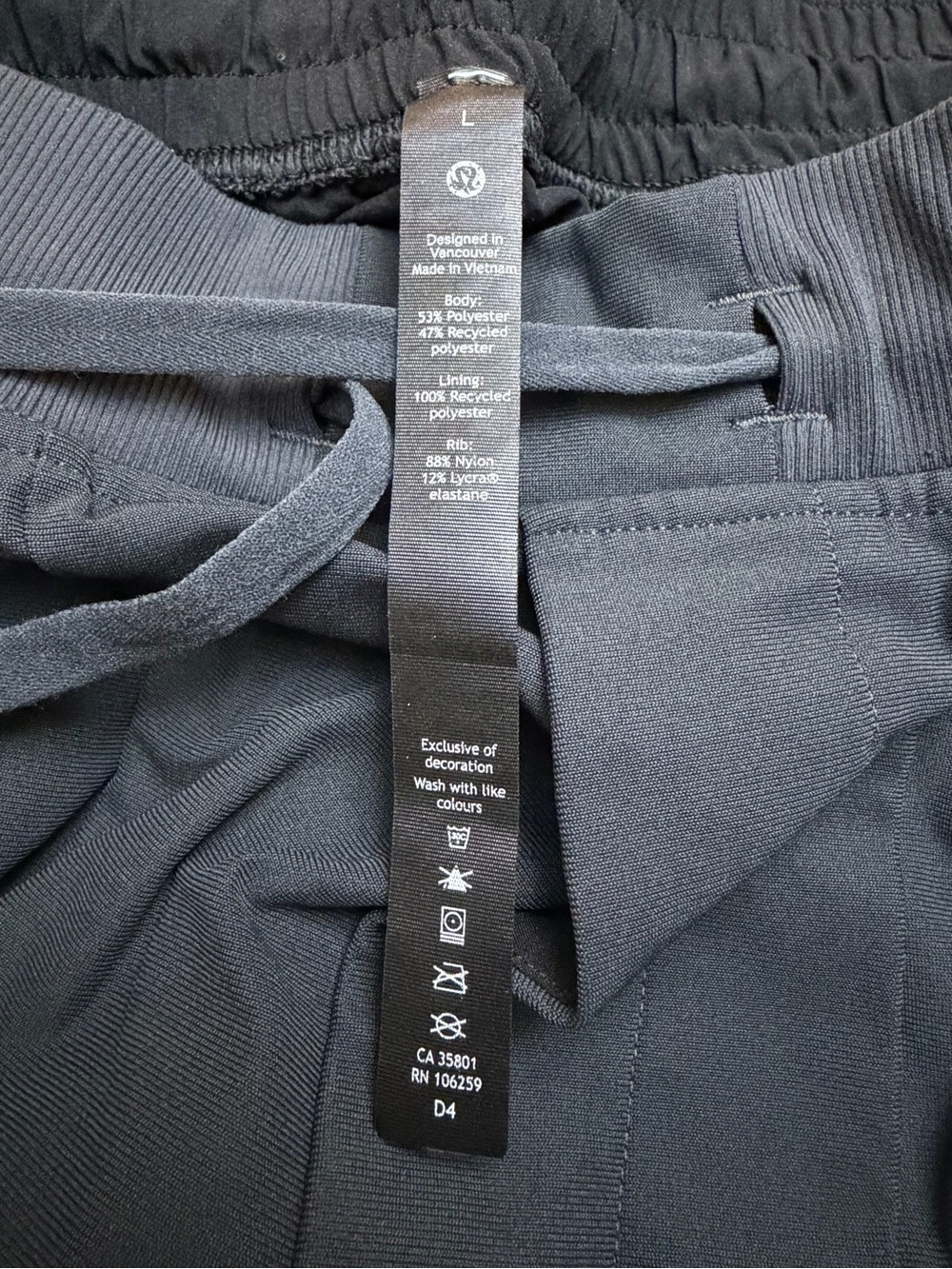 lululemon athletica Black Men's Drawstring Joggers - Picture 3 of 5